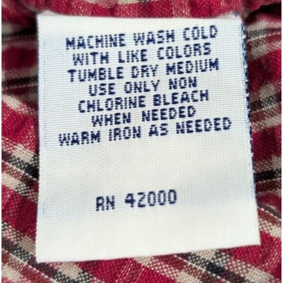 Basic Editions Plus Women's 2XL Red Plaid Shirt Button Up Short Sleeve Country - Picture 5 of 13